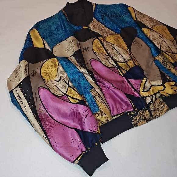 PICASSO BOMBER JACKET * SIZE MEDIUM - Picture 2 of 4